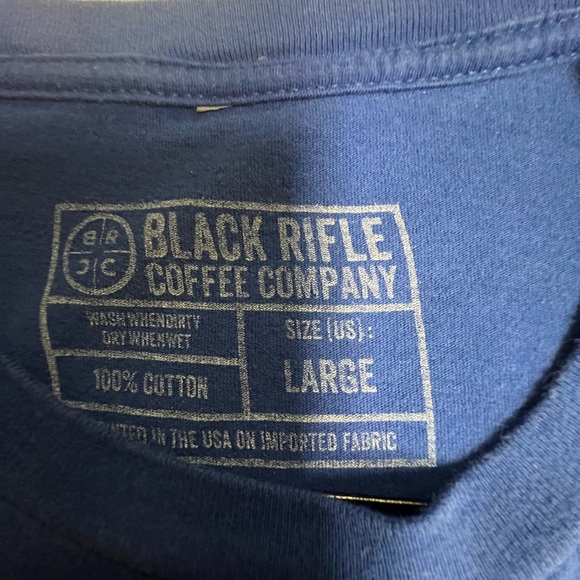 BLACK RIFLE COFFEE CO GRAPHIC T-SHIRT. BRCC MULTI-COLOR LOGO ROYAL BLUE
LARGE - Picture 2 of 8